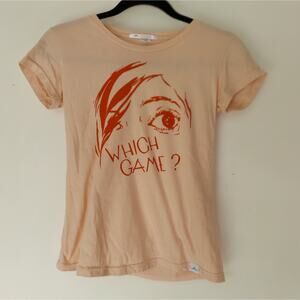 2k by Gingham Tee Size Small T-Shirt Peach Casual Graphic Tee